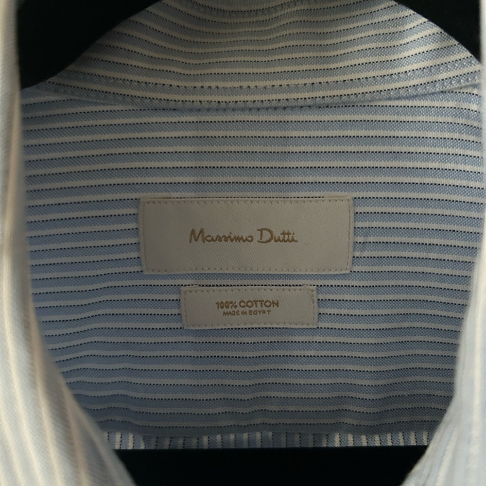 MASSIMO DUTTI Striped Oxford Shirt NWT - Picture 3 of 6